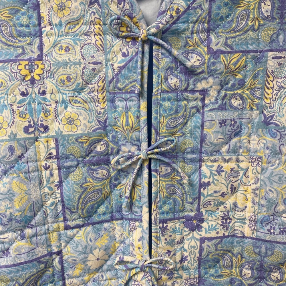 Dolan Left Coast Anthropologie Bow-Front Len Quilted Lady Jacket Blue Small - Picture 3 of 7
